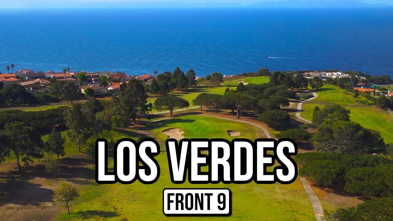 LA’s OCEANSIDE Golf Course | Los Verdes GC FRONT 9 Course Vlog with Drone Flyovers