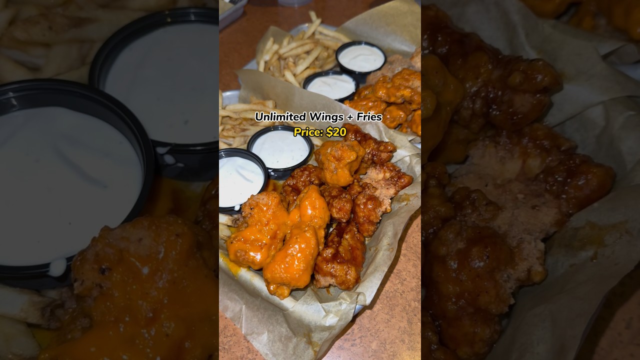 INSANE deal! All-you-can-eat wings and fries at Buffalo Wild Wings!