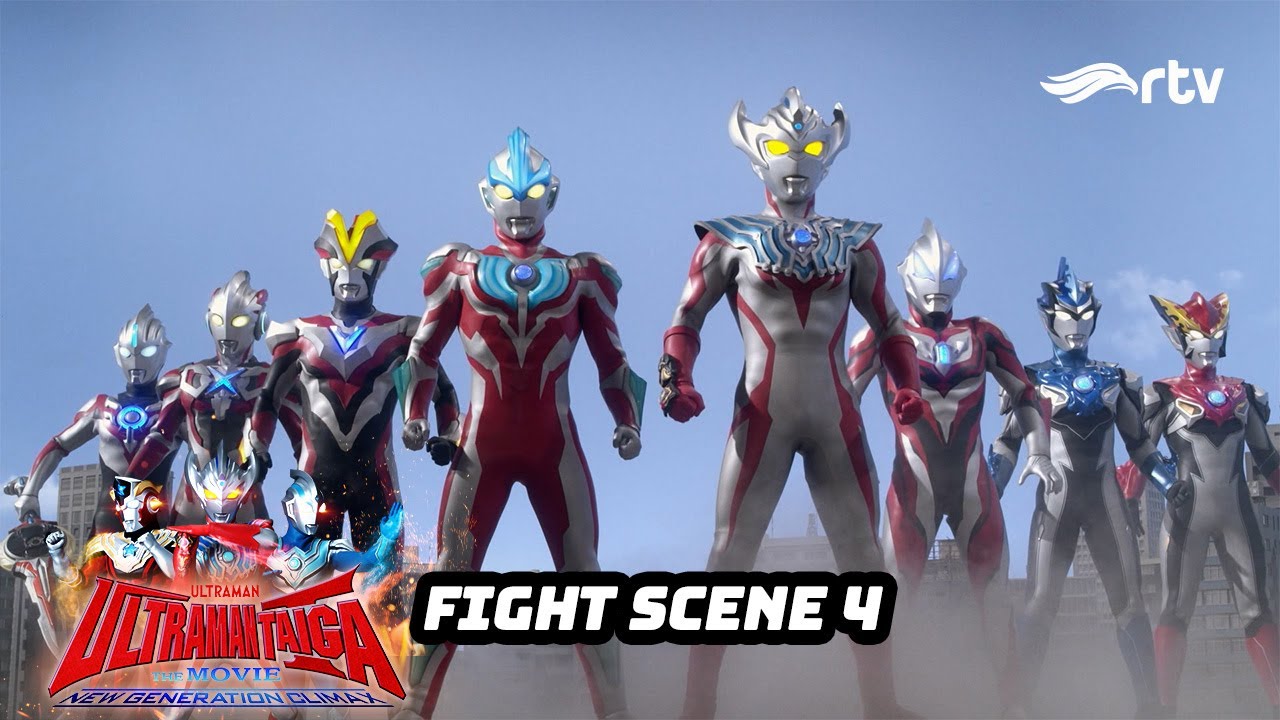 ULTRAMAN TAIGA THE MOVIE Semua Ultraman Turun Tangan! Selamatkan  Taro, Ayah Taiga | FIGHT SCENE 4