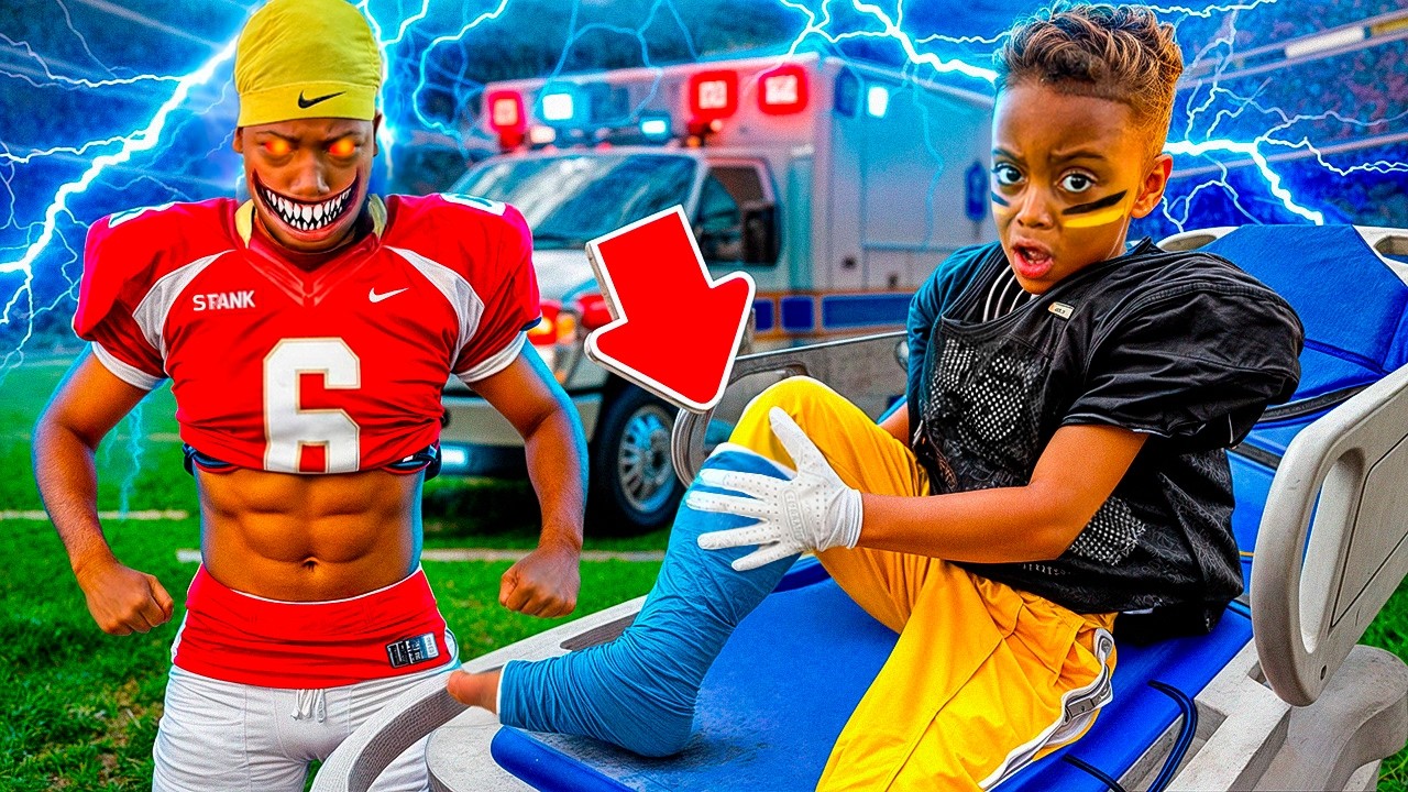 MJ GOT HURT PLAYING FOOTBALL WITH A EVIL TEENAGER!