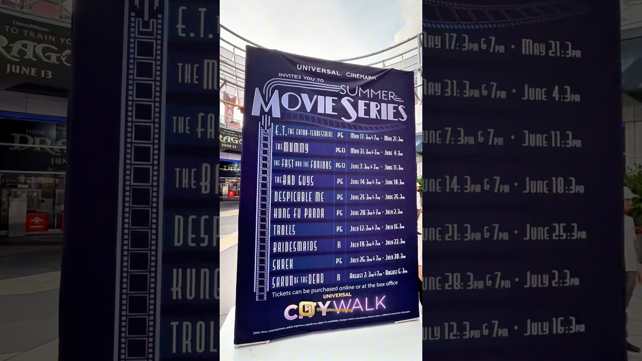 UNIVERSAL & CINEMARK invite you to the MOVIE SERIES SUMMER at CITYWALK! #citywalkorlando #Cinemark