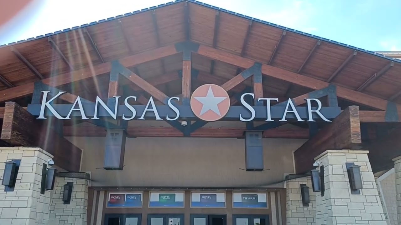 Kansas Star Casino Departure - Entrance and Signage of Casino