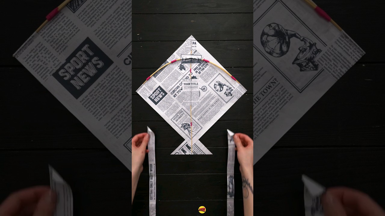 How to make a real kite from old newspaper #recycle