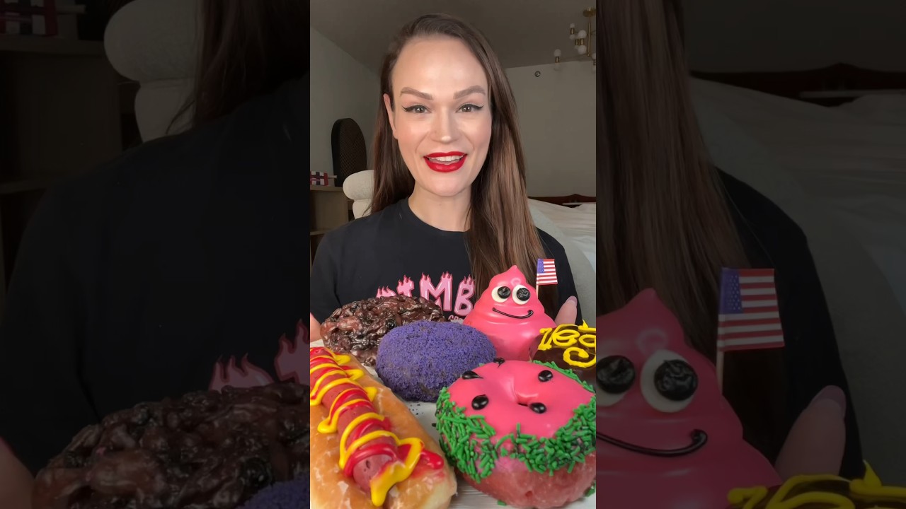 Trying donuts from Pinkbox in Las Vegas! Full review on my TikTok 💗 #pinkbox #pinkboxdoughnuts