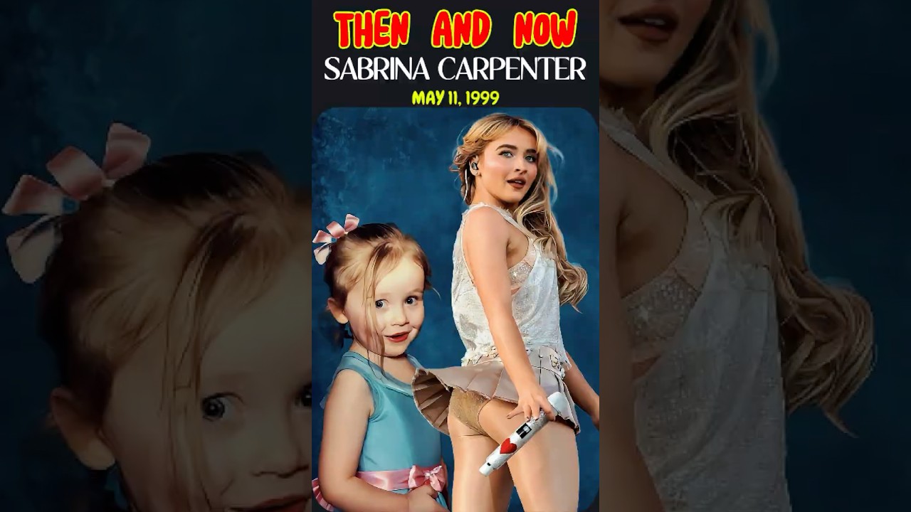 Sabrina Carpenter: 1999 vs. Now – Unbelievable Glow-Up! ✨ #SabrinaCarpenter #ThenAndNow #espresso