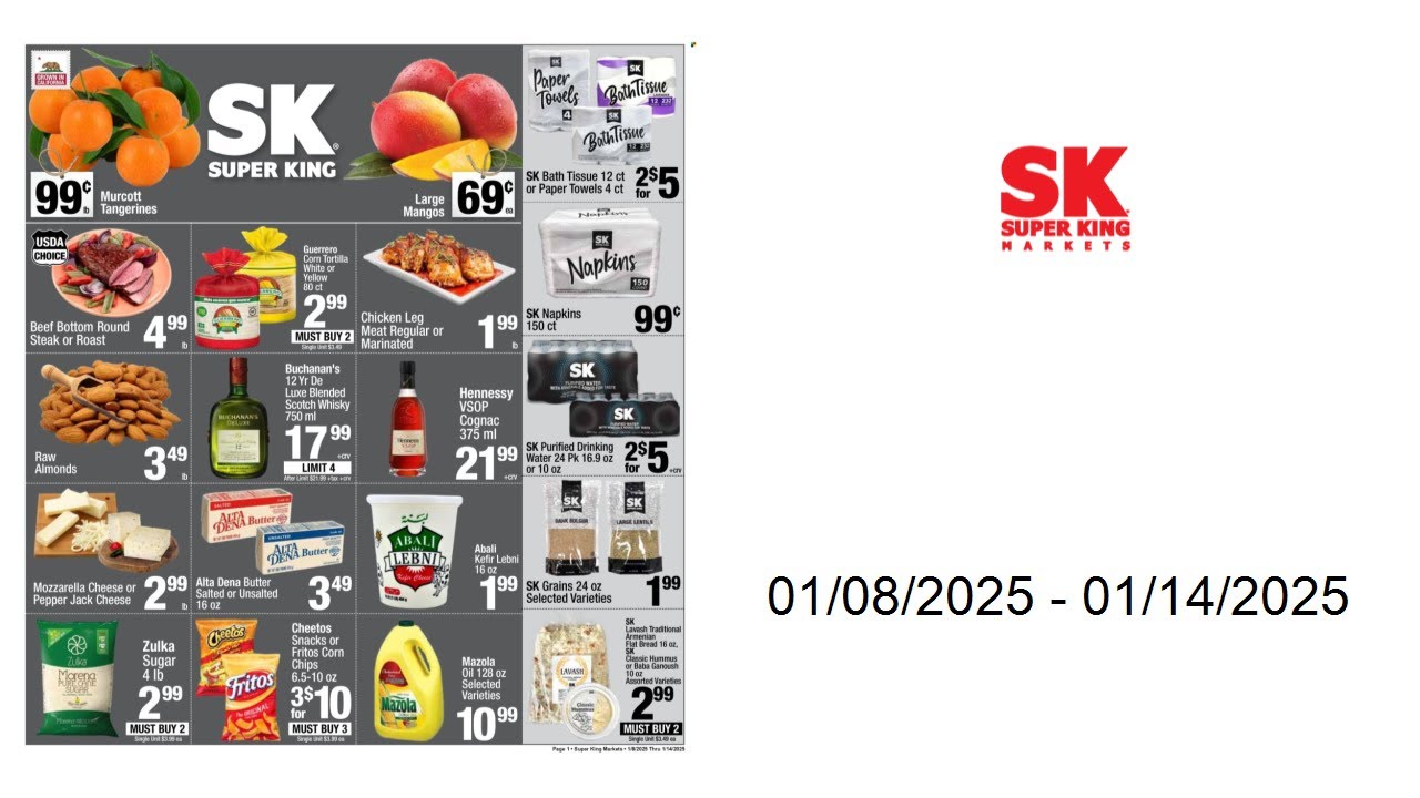 Super King Markets Weekly Ad - 01/08/2025 - 01/14/2025