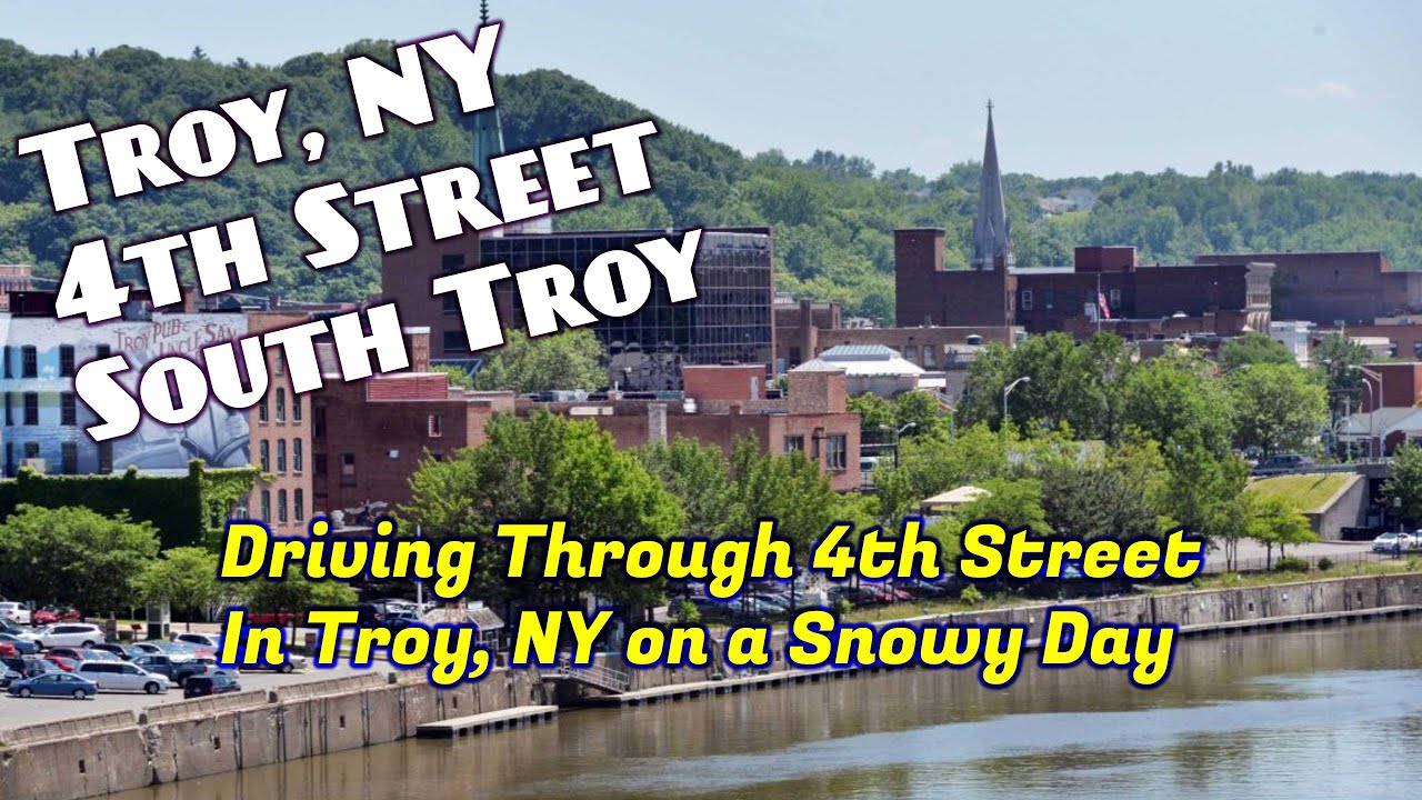 Troy NY | A Drive down 4th St. on a Snowy Day | Upstate, NY | [4k]