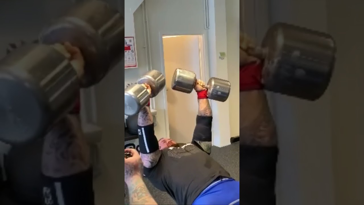 100kg / 220lbs x 7 incline dumbbell press