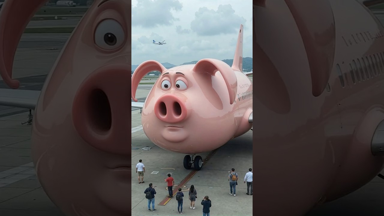 Flying Pig Airplane ✈️🐷 Soaring into dreams!