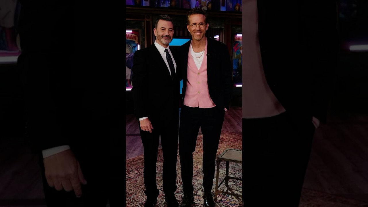 Ryan Reynolds Appeared on Jimmy Kimmel Monday Night, While Blake Lively Vacationed in Disney World