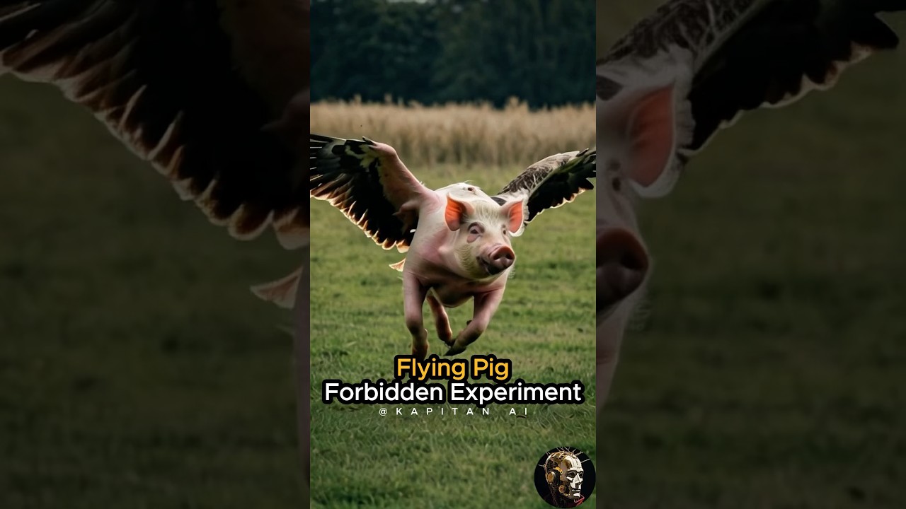 Flying pig. Chat is this real? Eagle #shorts #short #animals #hybrid #pig #eagle
