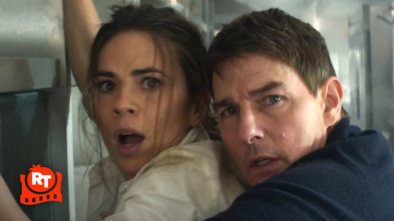 Mission: Impossible - Dead Reckoning (2023) - The Train Crashes off the Bridge Scene