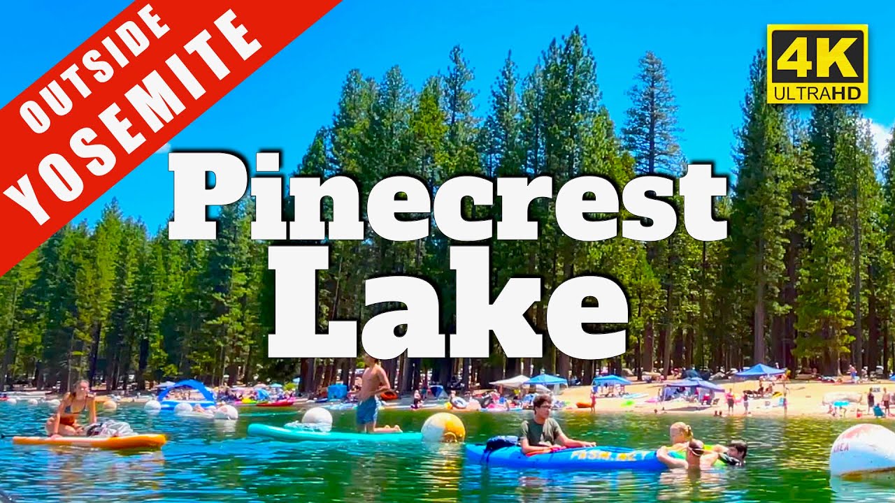 [Outside Yosemite] Pinecrest Lake Camping & kayaking swimming hiking fishing biking walking 4K HDR