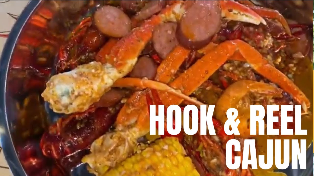 HOOK & REEL Cajun Seafood OKC, OK.  Best Crab Legs Boil !!!