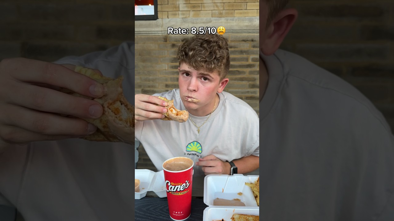 Eating Raising Cane’s new chicken sandwich for the day!