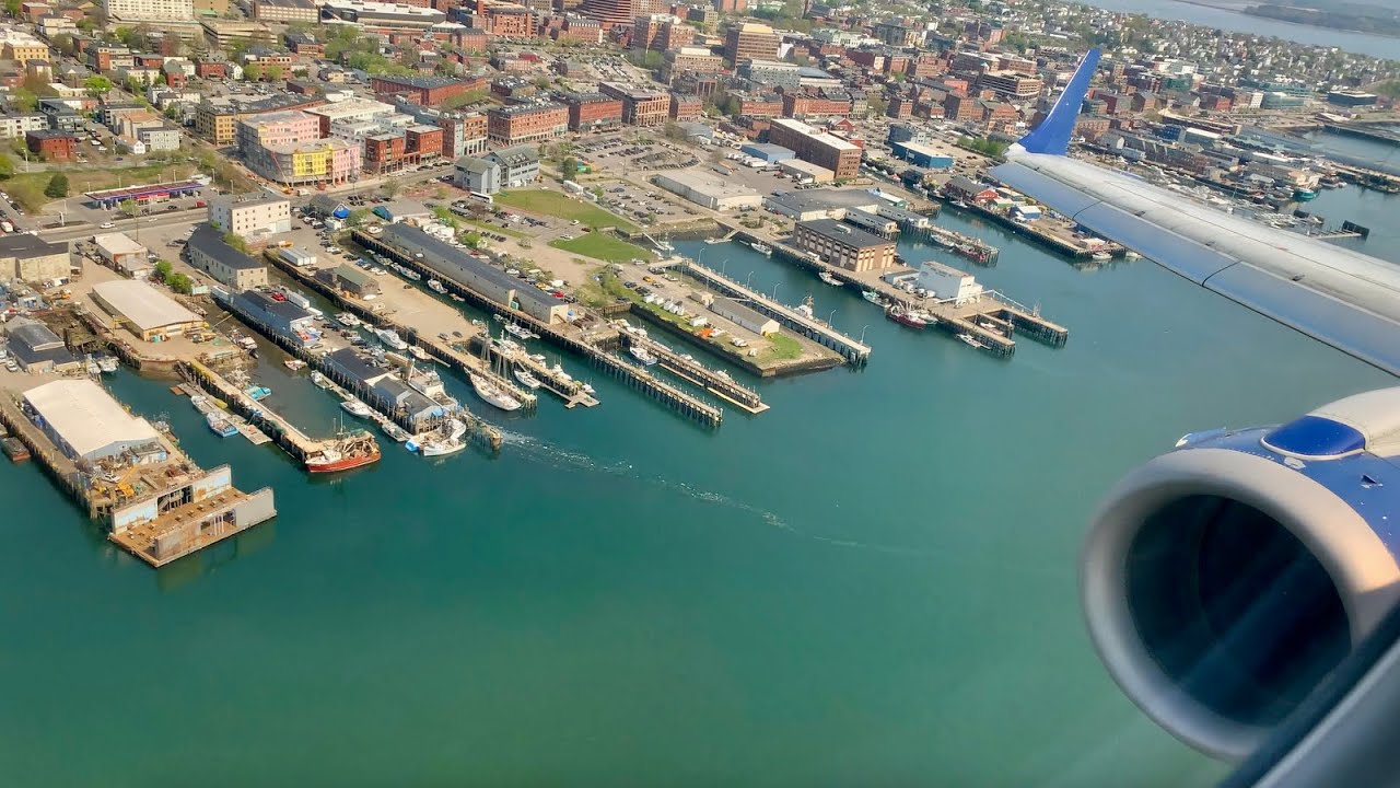 EPIC! Harbor Visual Approach and Landing Portland, Maine PWM – JetBlue Airways – ERJ-190 – N206JB