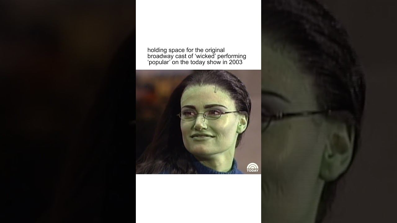 Holding space for Kristin Chenoweth and Idina Menzel performing 'Popular' back in 2003. 💚💗