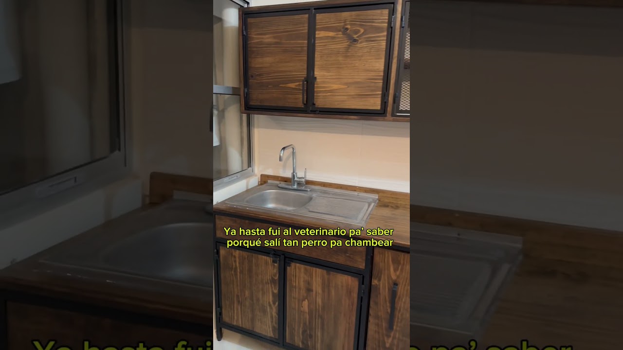 Cocina integral de metal y madera #rustico #cocina #estiloindustrial