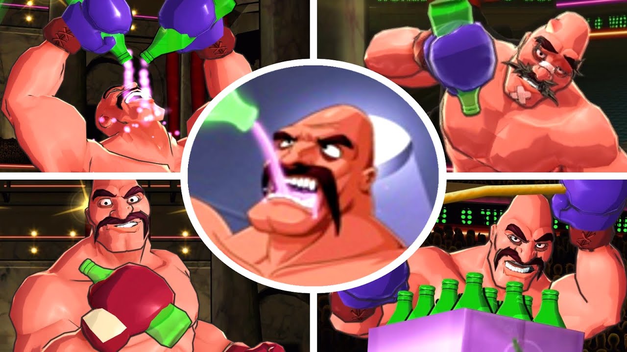 Punch-Out!! Wii HD - All Soda Popinski Animations & Quotes