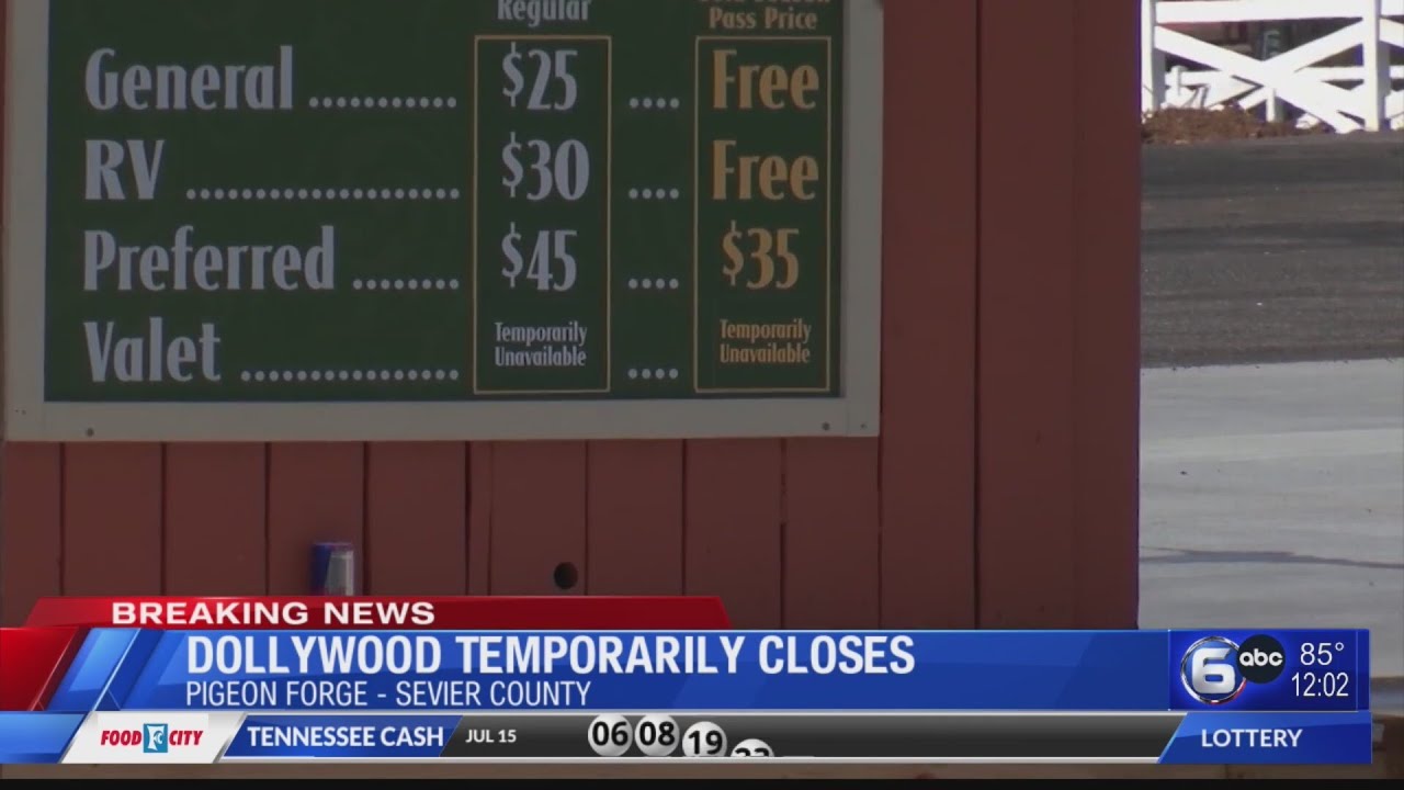Dollywood closed due to water main break