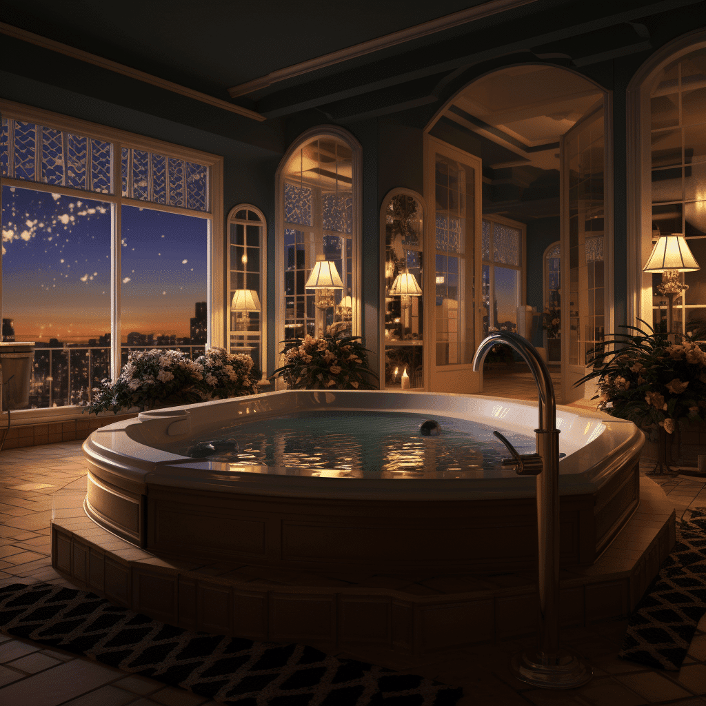 hotel room with jacuzzi