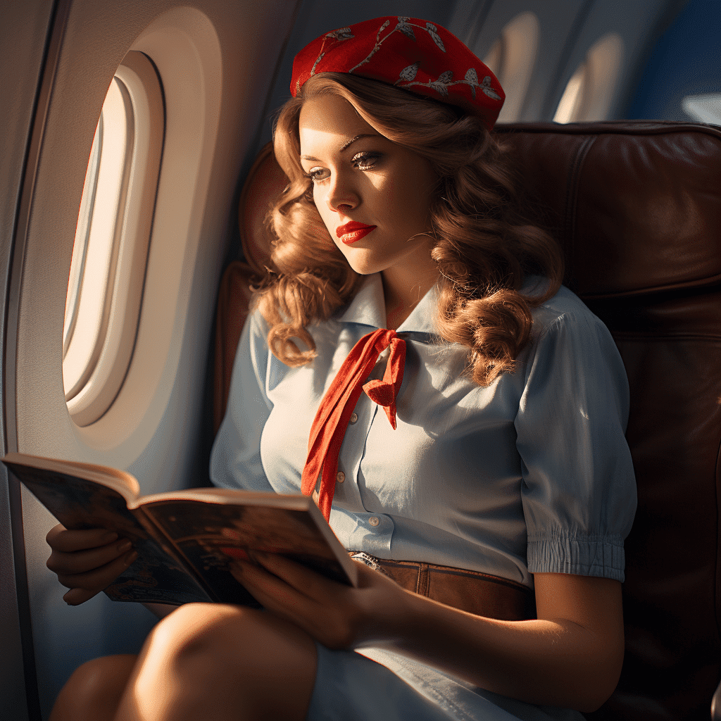 woman american airlines flight