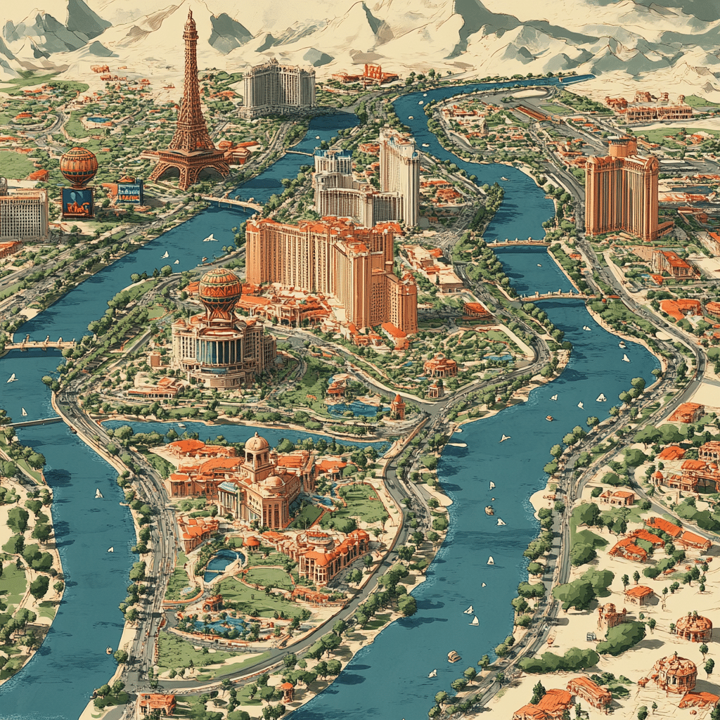 map of las vegas strip