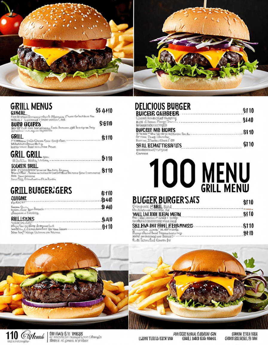 110 grill menu