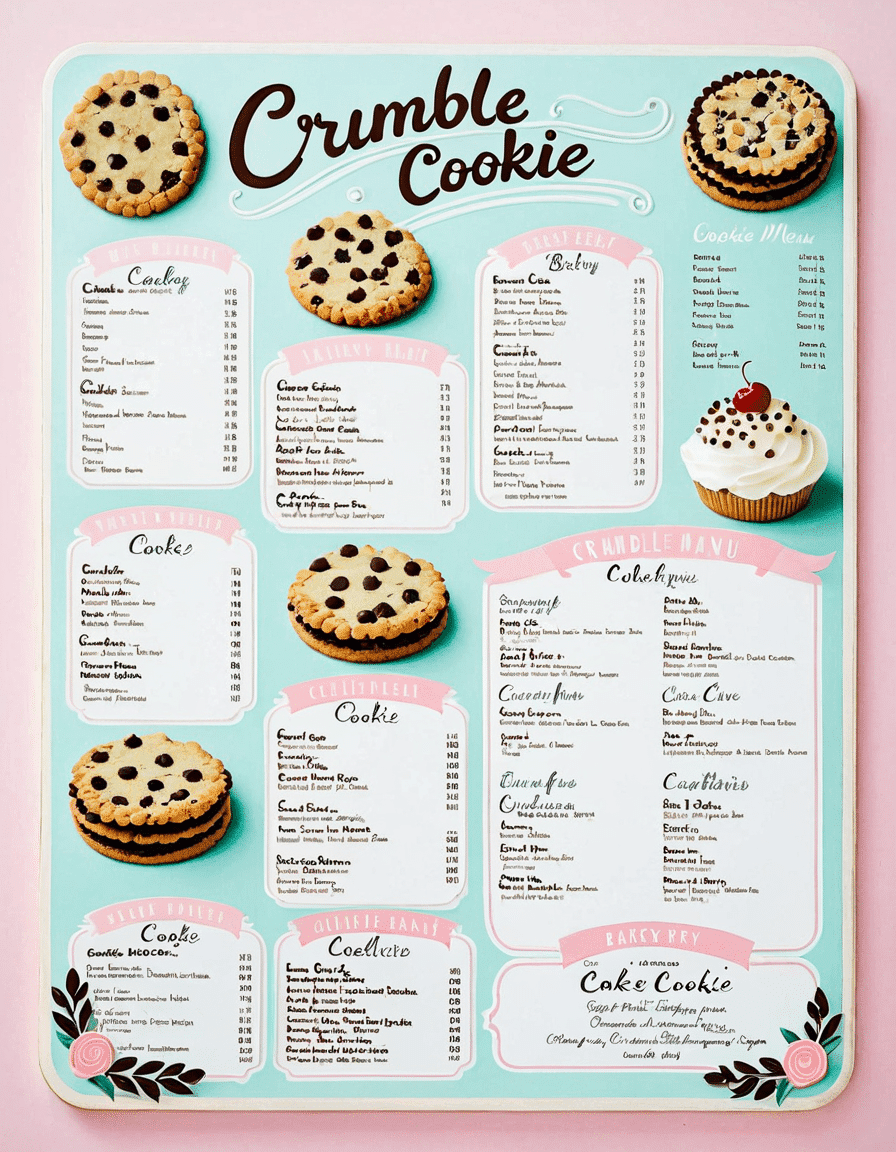 crumble cookie menu